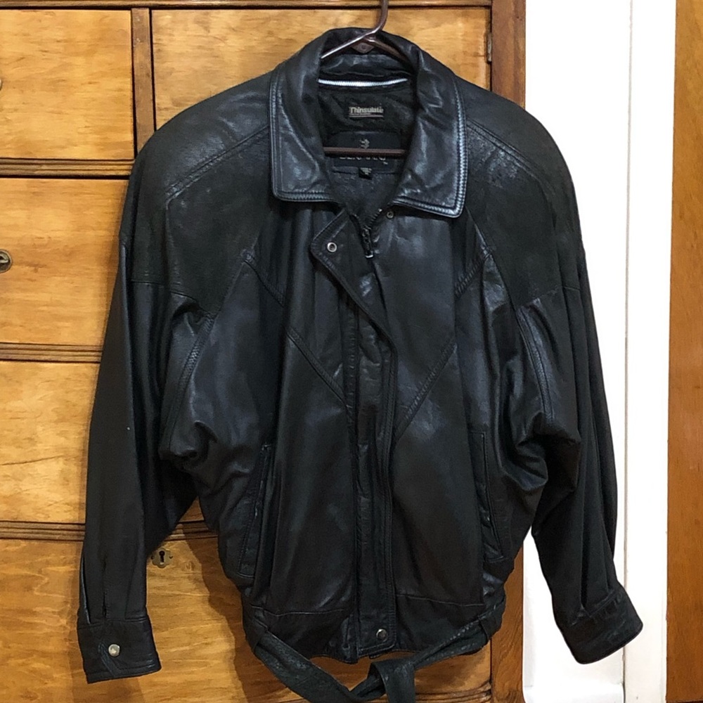 Vintage 1980’s Black leather jacket